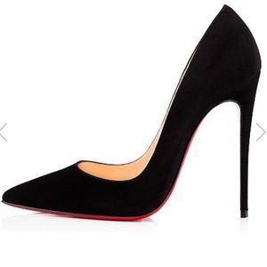 Louboutin So Kate 120 Veau Velours Black Suede